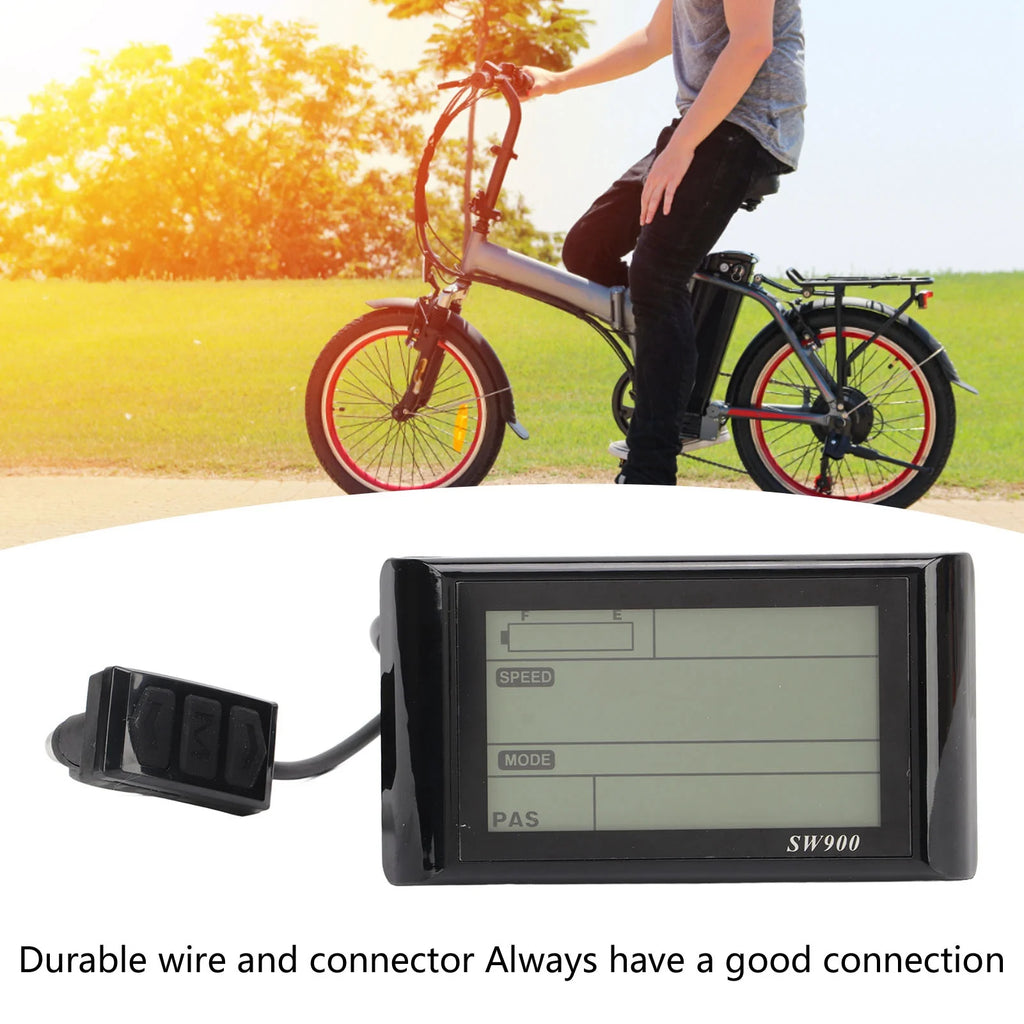 SW900 LCD Display For Electric Bicycle Scooters Waterproof Connector 5 Pin Electric Bicycle Meter Battery Power Display