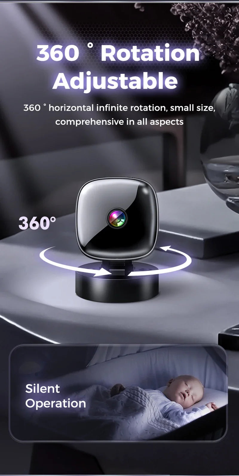 Lenovo 6K HD Wifi Mini Camera Wireless Security Protection Remote Monitor Camcorders Video Surveillance Home Smart Camera