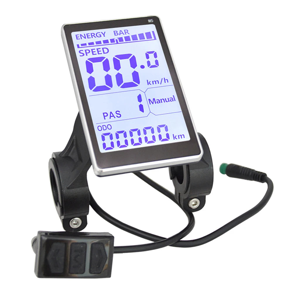 E-bike Display 24-48V Electric Bike LCD Display Meter Waterproof Electric Scooter Panel Screen for Mountain Electric Bike Parts