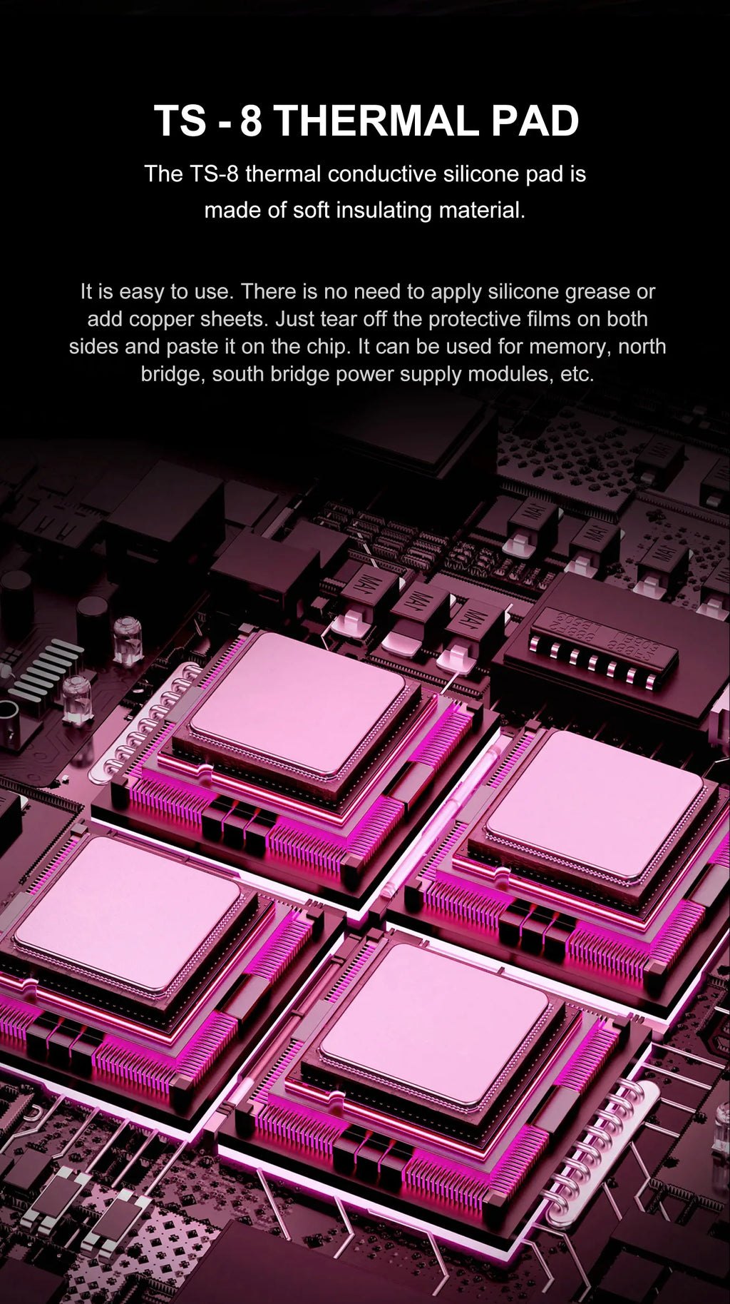 Coxbyte TS8 Heat Conducting high-performance thermal pad CPU/GPU Graphics Card thermal pad Motherboard