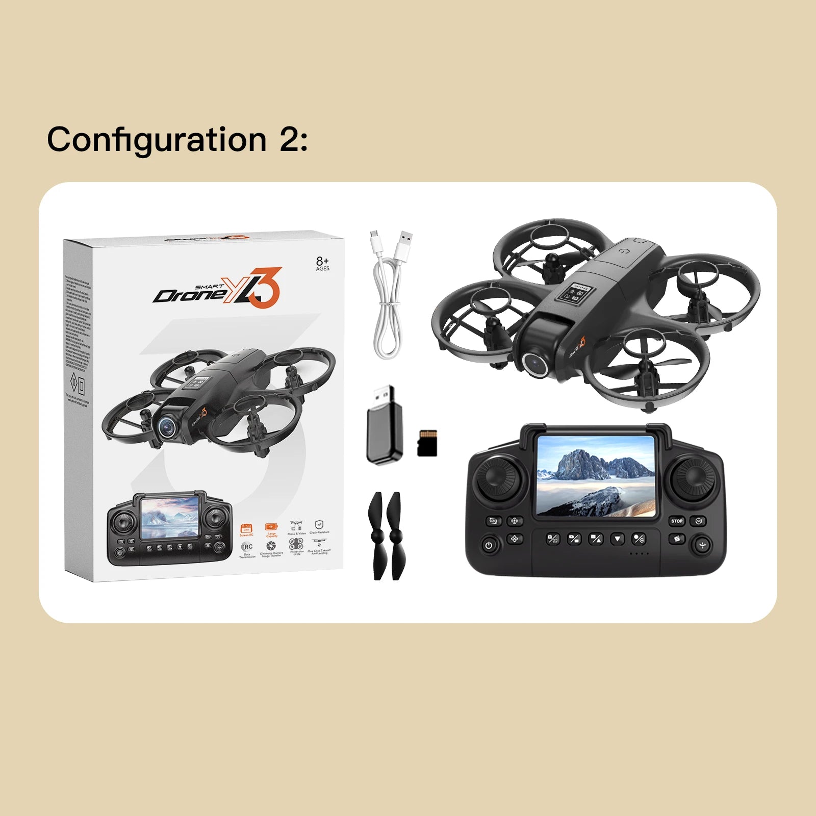 2026 Mini Quadcopter Screen Aerial Photography High-Definition Dual-Camera Foldable 3D Flip App Control Drone Optical Flow