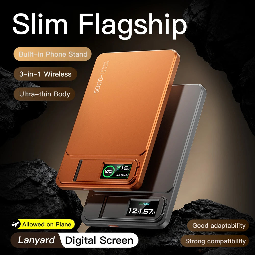 Lenovo CCC 10000mAh Slim Original Power Bank For MagSafe,Magnetic Wireless 20W Fast Charging Portable Battery For iPhone 12-17