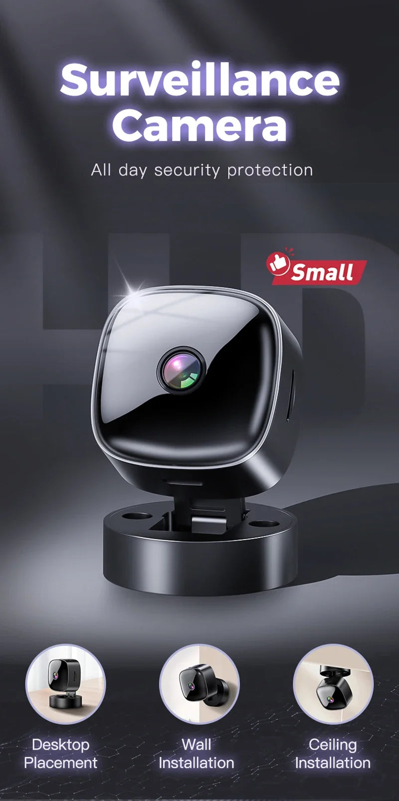 Lenovo 6K HD Wifi Mini Camera Wireless Security Protection Remote Monitor Camcorders Video Surveillance Home Smart Camera