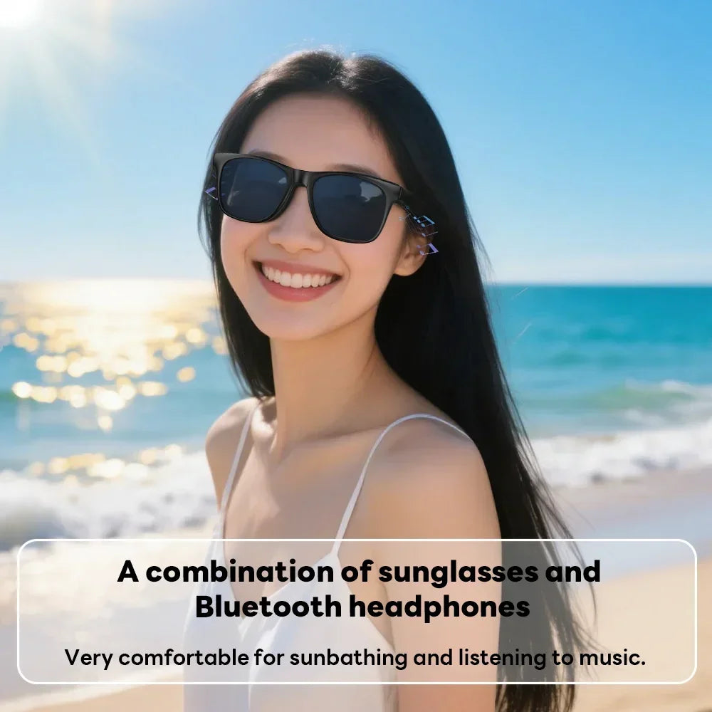 Lenovo AI Smart Glasses Remote Control 8K HD Camera Touch Photo Recording Translator Voice Assistant Music Bluetooth Sunglasses