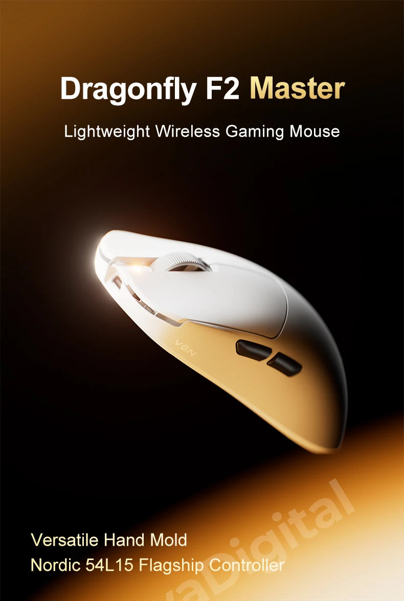 VGN Dragonfly F2 Pro Max Ultra F2 Master Wireless Gaming Mouse PAW3395 PAW3950 8K Superlight Tri-Mode Esports FPS Mice Bluetooth