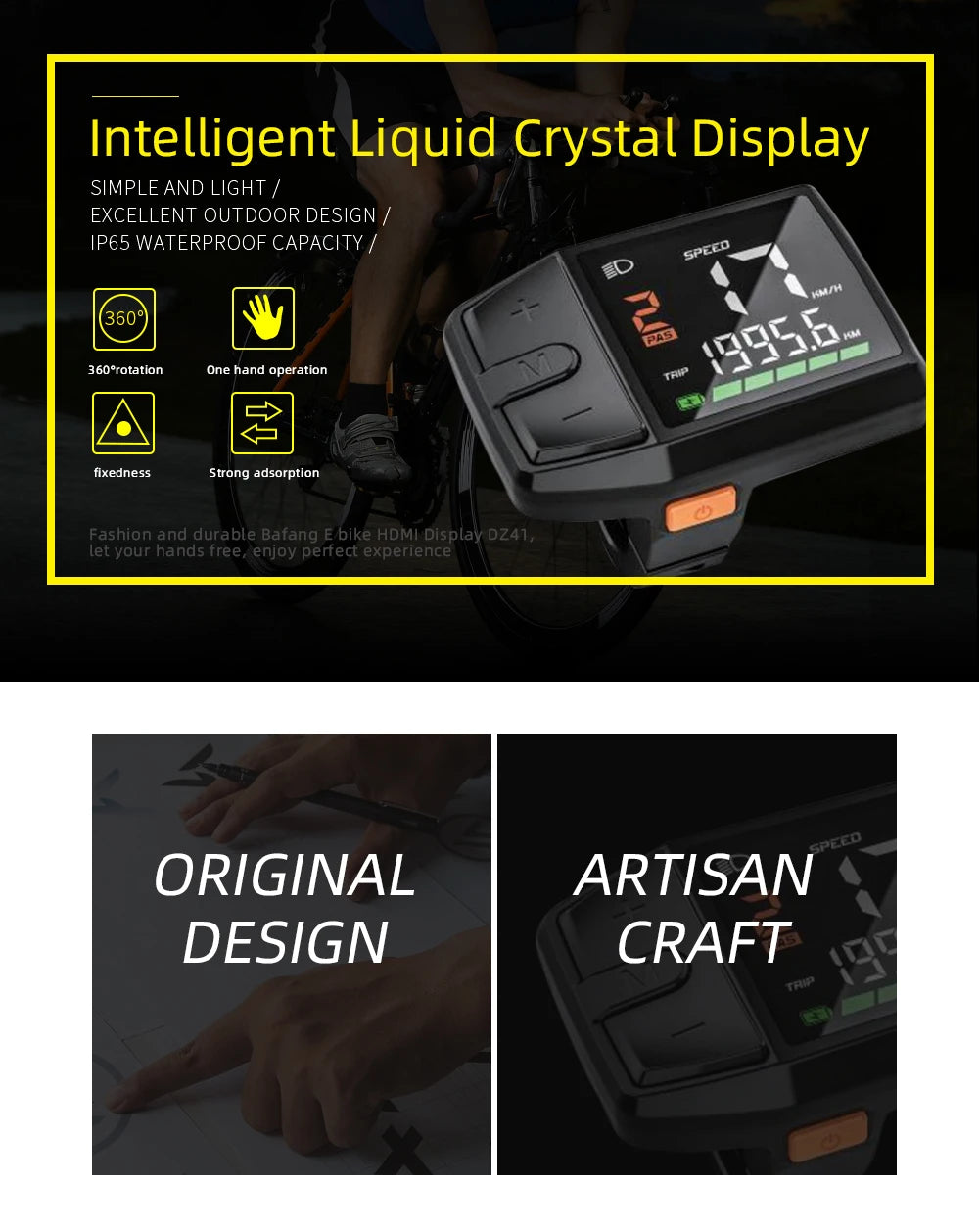 Bafang E-bike HDMI  OLED Colour OLED Display DZ41 For BBS01/BB02/BBSHD/M400/M500/M600/M620 Bafang Motor CAN Protocol