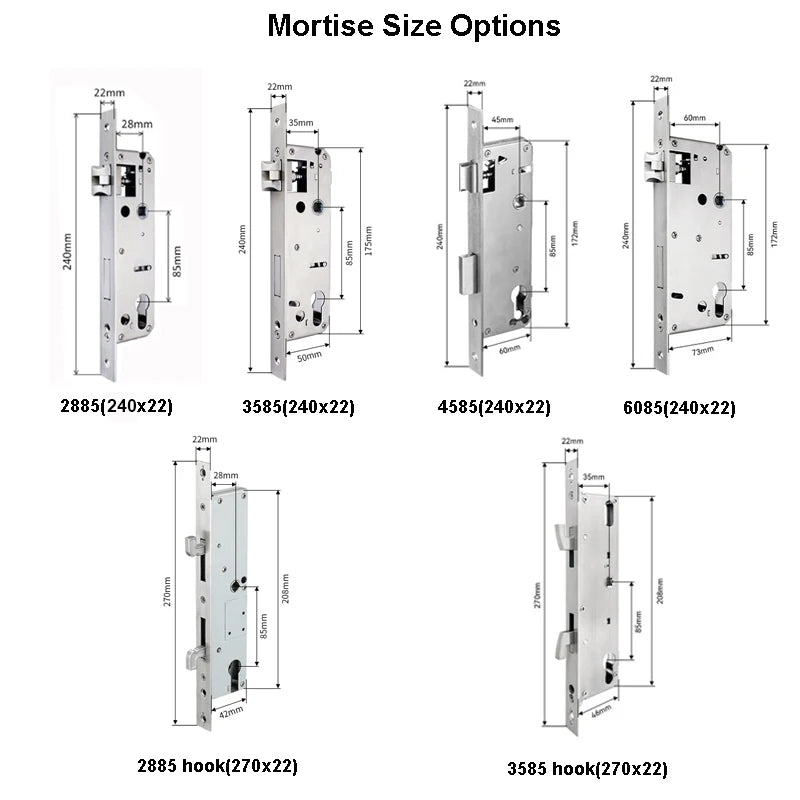 ZHDCOOKEY Fingerprint Biometric Slim Waterproof Smart Door Lock Aluminum RFID Card Password TTLock Electronic Sliding Door Locks