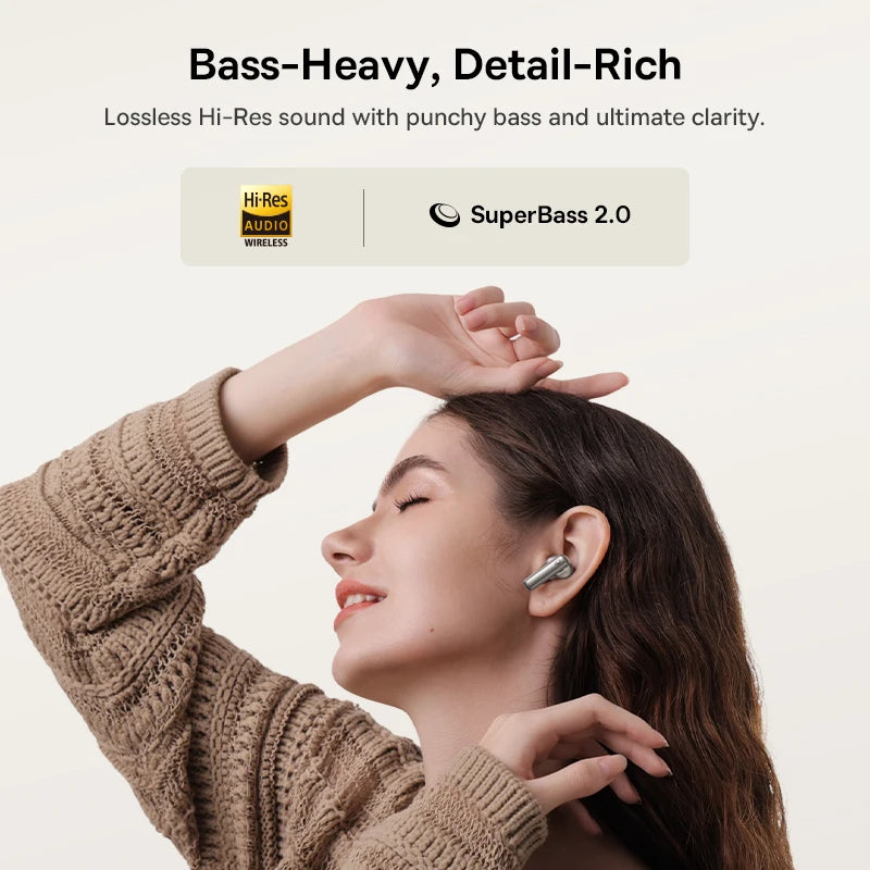 Baseus Bowie MP1 ANC Bluetooth 6.0 True Wireless Earbuds -55dB Adaptive Hybrid ANC Earphones Hi-Res LDAC 6-Mic ENC In-Ear buds