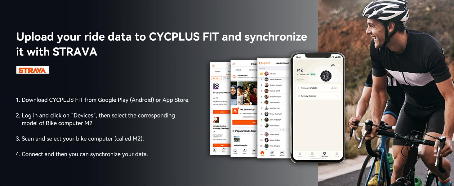 CYCPLUS M2 Wireless GPS Bicycle Computer ANT+ Bluetooth Cycling Road Bike MTB Waterproof Speed Meter Cadence Power Accessories