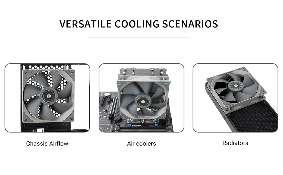 Thermalright 120mm Case Fan TL-G12/G12B/G12RB CPU Cooling Fan 120mm Silent-Balance Fan Reverse Airflow Design Fan