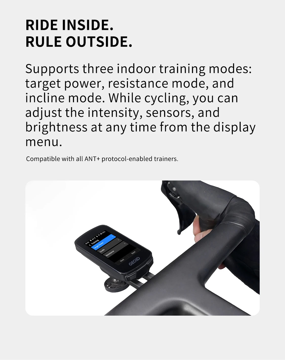 GEOID CC700 Bike Computer Wireless Color Screen ANT+ WIFI Bicycle Speedometer IPX7 Waterproof Route Navigation Cycling Odometer