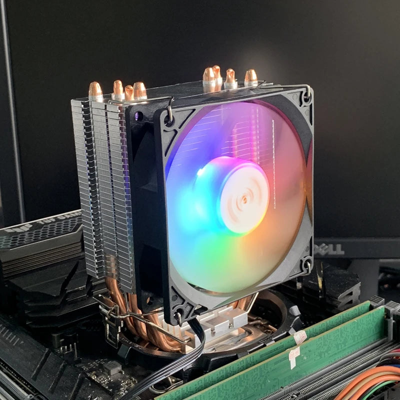 X99 CPU Air Cooler 2/4 Heat pipes 3PIN/4PIN Quiet CPU RGB Cooling Fan For Intel LGA 775 1366 1151 1155 1200 1700 2011 AM4 AM5