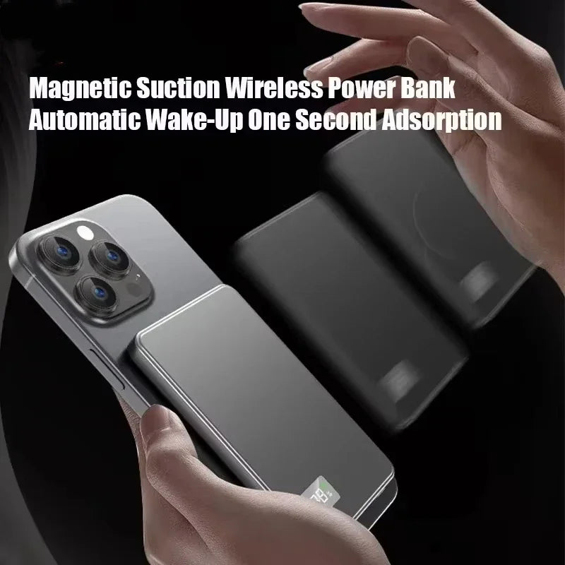 Lenovo 50000mAh Magnetic Power Bank PD 22.5W Fast Charging Portable Wireless External Battery for Magsafe for iPhone Samsung