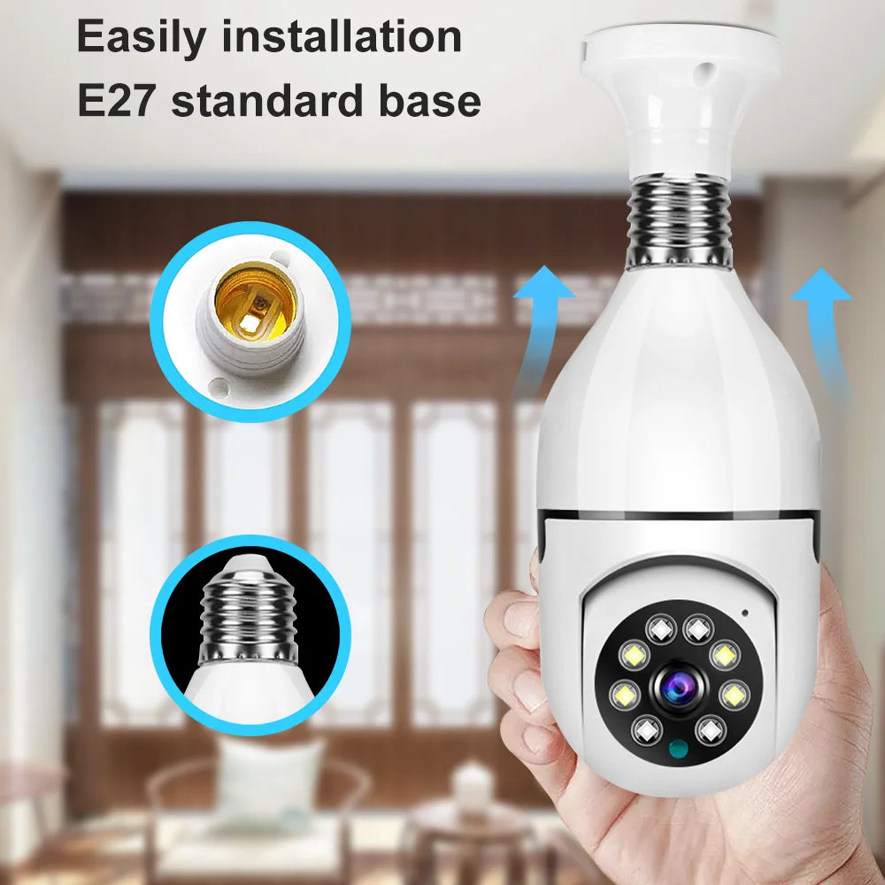 Tuya 2.4G/5G Dual-Band Bulb Camera 3MP/4MP/5MP WiFi Two Way Voice AI Human Detection Night Vision E27 Camera Surveilance Cam