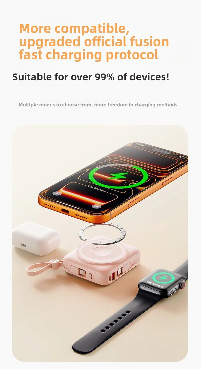 Taepiaai PD20W PowerBank Magnetic 20000mAh Portable Wireless Fast Charging PowerBank for Magsafe for IPhone Huawei Samsung Watch