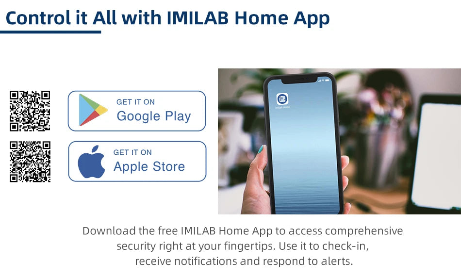 IMILAB WiFi Camera Solar Outdoor Surveillance 2.5K 5200mAh Batteryt Camera Wireless Smart Home Security Protection CCTV Monittor
