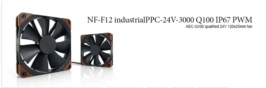 Noctua NF-F12 industrialPPC Computer Case Fan Silent 120mm PWM 12V/24V 2000/3000RPM 12cm CPU Cooling Fan