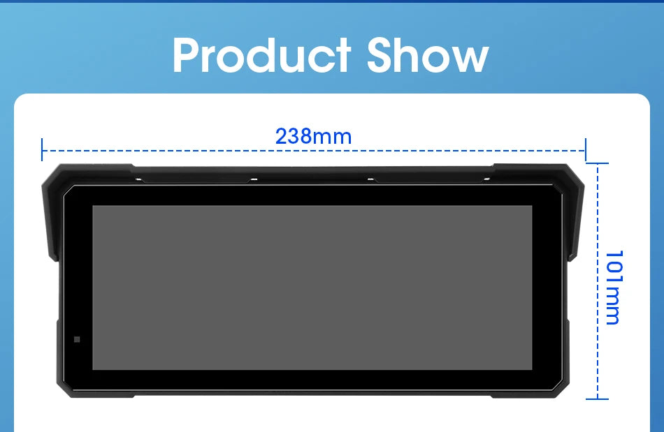 Jansite 8.1 Inch 4K Motorcycle CarPlay Screen 4K Dash Cam Wireless Android Auto Bluetooth GPS Navigation IPX7 Waterproof Display