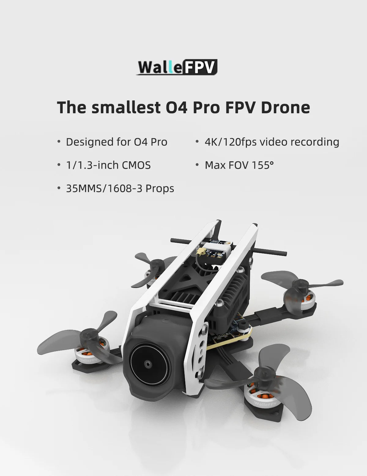 WalleFPV Eagle2 1.6inch Eagle 2 Brushless Quadcopter 2025 Mini Smart FPV RC Drones PNP / O4 PRO 4K 120FPS ELRS 2.4G FPV Drone