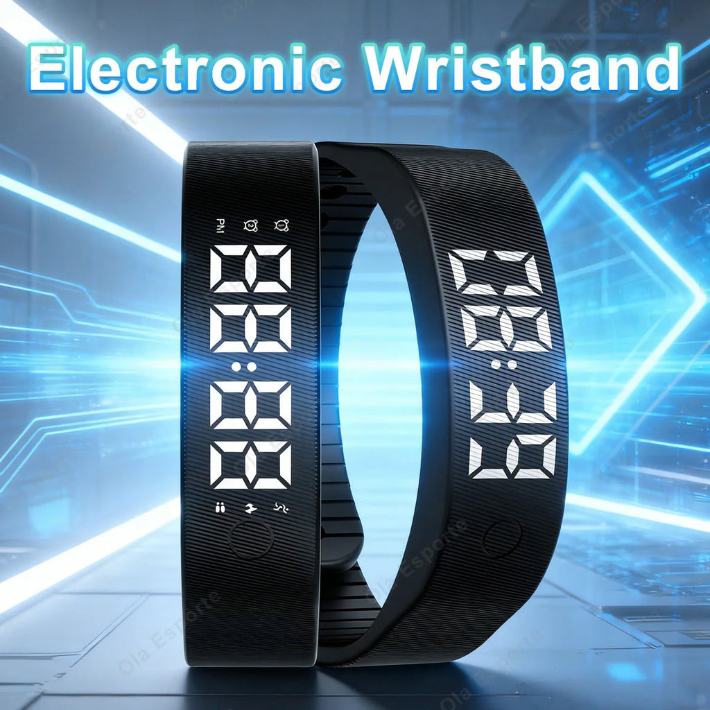 Smart Bracelet LED Digital Waterproof Smart Clock Smartband Running pedometer Monitor Smart Band Vibration Alarm Reminder HT30