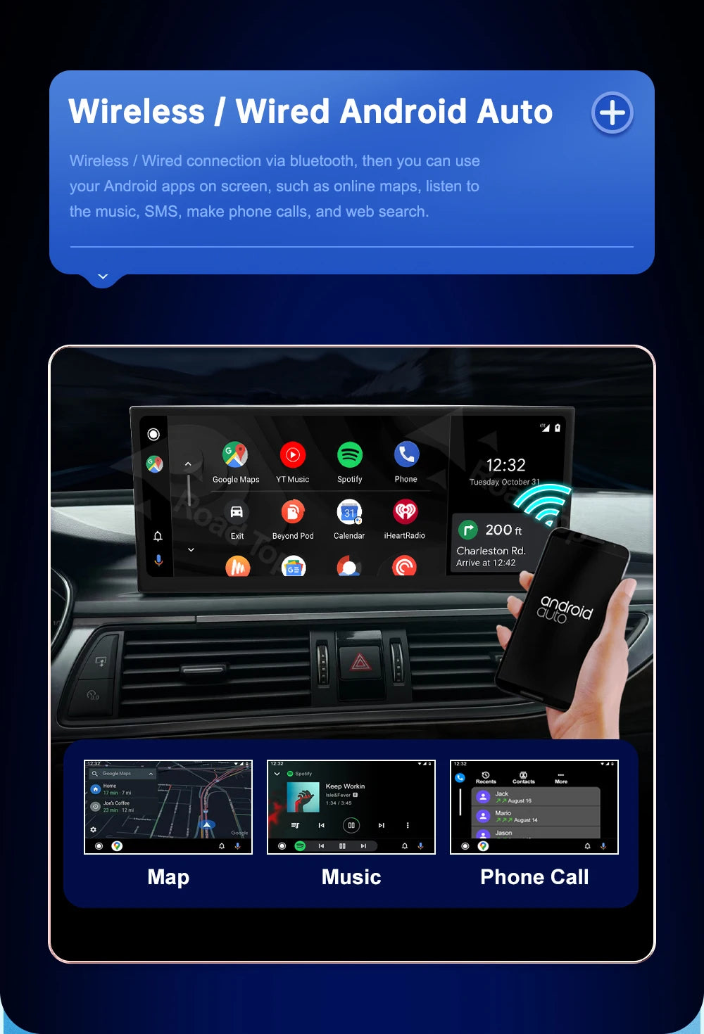 12.3 Touch Display For Audi A6 A7 HN RMC MHI2 LHD RHD 2011-2018 Multimedia Player Andriod Auto Link GPS Carplay Screen Car Play