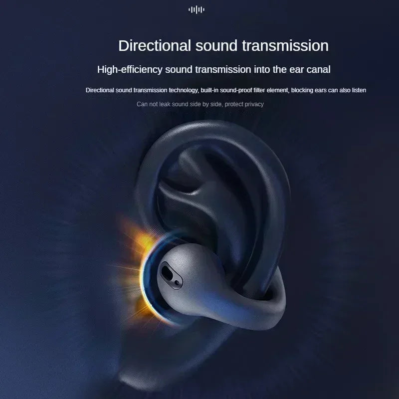T75 Bluetooth headset 5.3 wireless bone conduction headset clip-on music sports game headset