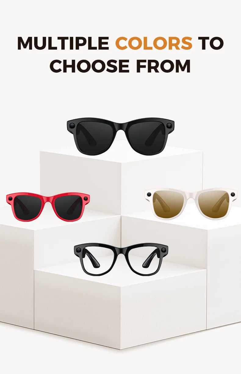 2026 4K HD AI Smart Glasses Chat GPT 800MP Camera Bluetooth Call 290mAh Battery 32GB Voice Assistant Control Smart Glasses 2026