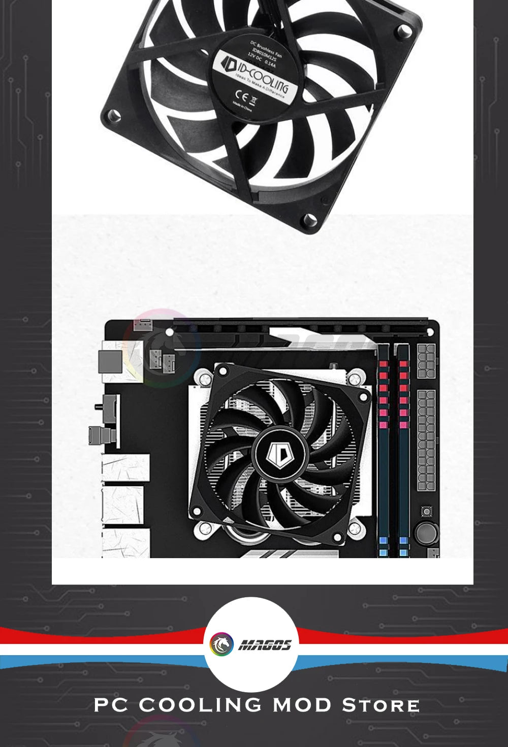 8010 80mmCase Fan Ultra Slim ,White/ Black,10MM Ultra-Thin PWM Temperature Control 8CM Computer CPU Cooling Fan,