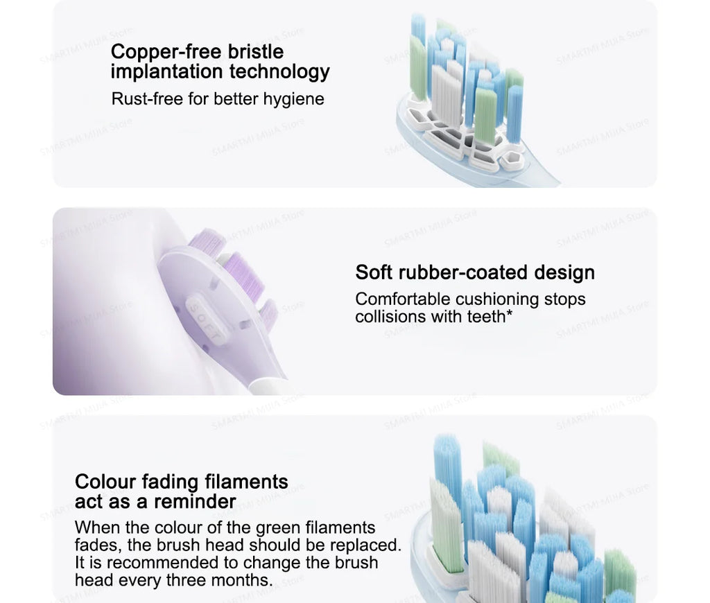 MIJIA Smart Servo-Oscillation Electric Toothbrush Pro,IPX8 Waterproof & Travel Lock,180-day long battery life,App Control