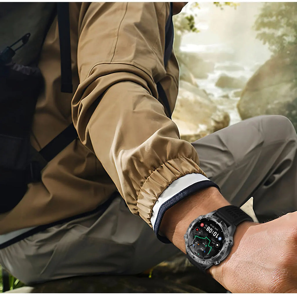 2026 NEW Outdoors Offline Map GPS Smart Watch L1+L2 Dual Band GPS Compass Cycling Run Swim Heart Rate 10ATM Military Smartwatchs
