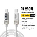 Essager 240W USB Type C Cable 100W PD 3.1 Fast Charging LED Display Charger Wire For MacBook iPhone Samsung Xiaomi iPad Laptop