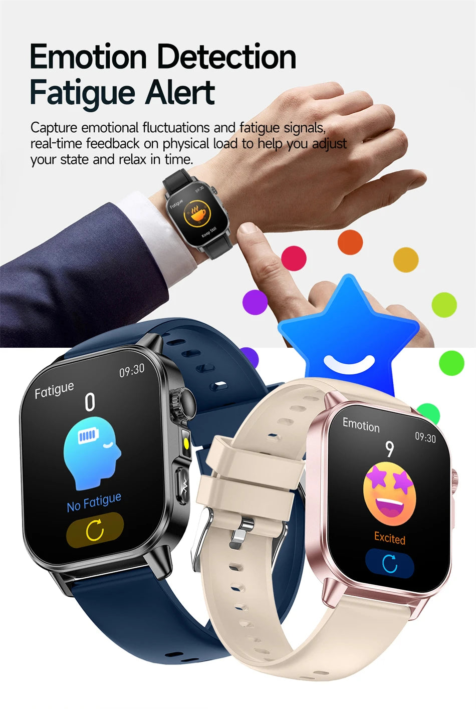 2026 New Health Nursing Grade Smart Watch Men Blood Lipid Uric Acid Tracker ECG+PPG Clock Bluetooth Call Smartwatches Men Women