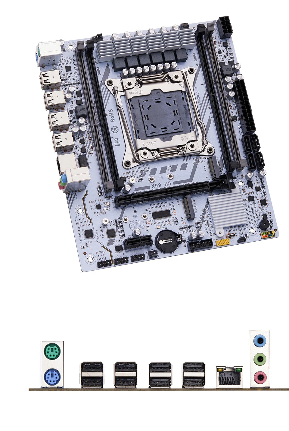 QIYIDA X99 Motherboard Set Kit LGA2011-3 Xeon E5 2680 V4 DDR4 16GB(2x8gb) PC4 SATA PCI16x3.0 NVME M.2 Gaming Computer