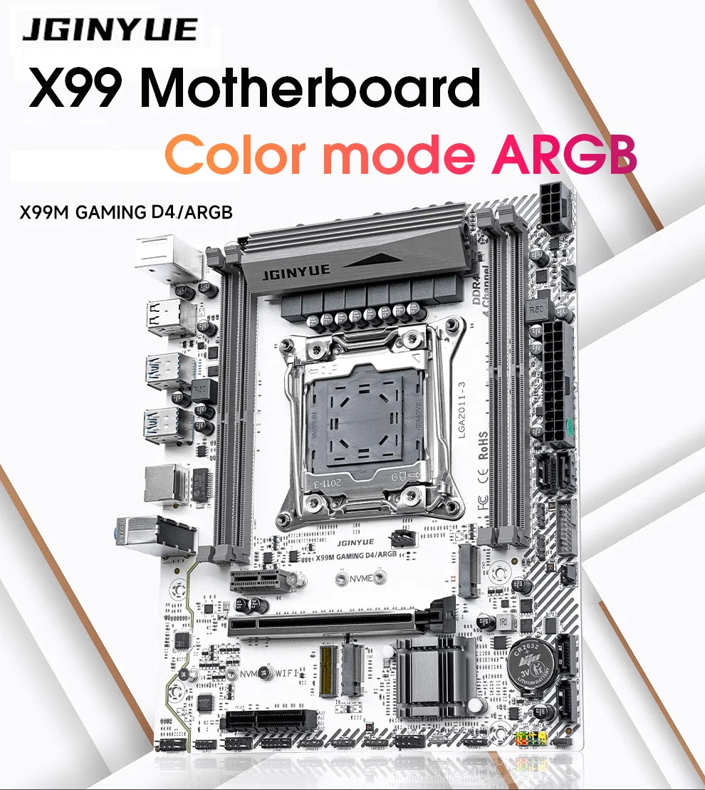 X99 GAMING D4 Motherboard Set Kit With LGA2011-3 Xeon E5 2683 V4 CPU DDR4 16GB REG ECC memory NVME M.2 TPM 2.0 Interface X99 set