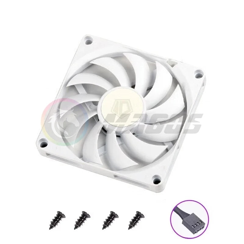 8010 80mmCase Fan Ultra Slim ,White/ Black,10MM Ultra-Thin PWM Temperature Control 8CM Computer CPU Cooling Fan,