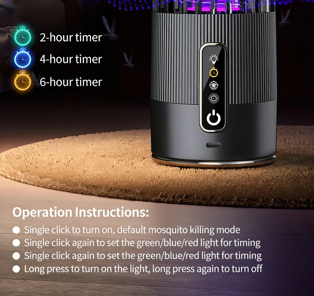 Outdoor Solar Energy Mosquito Killer Camping lamp Upgrade Household Mosquito Repellent USB Rechargeable Portable Insect Killer