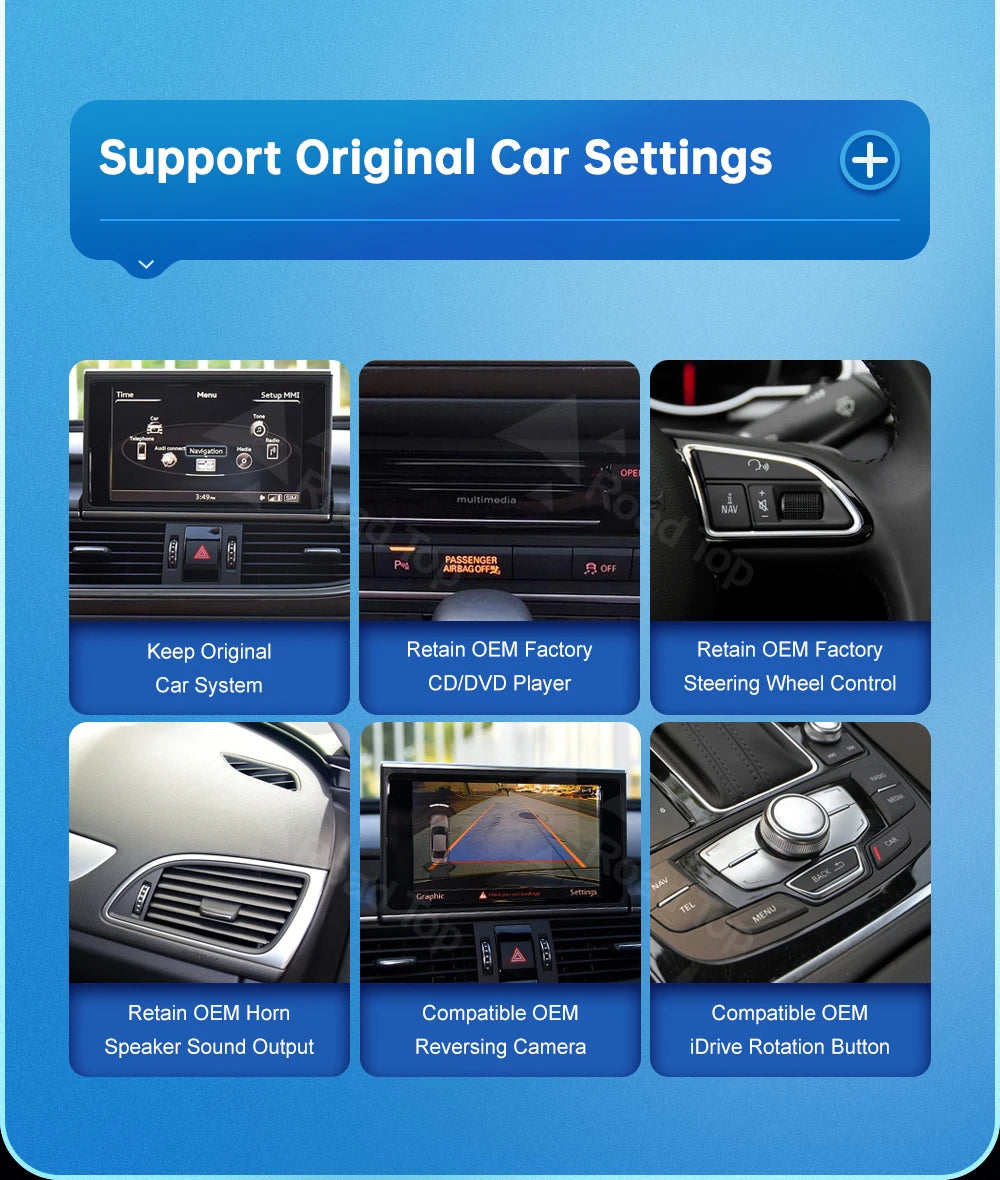 12.3 Touch Display For Audi A6 A7 HN RMC MHI2 LHD RHD 2011-2018 Multimedia Player Andriod Auto Link GPS Carplay Screen Car Play
