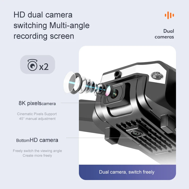 S6 Pro Mini Drone 8K 5G WIFI Professional HD Aerial Photography Dual Camera 360 Obstacle Avoidance Quadrotor Toy