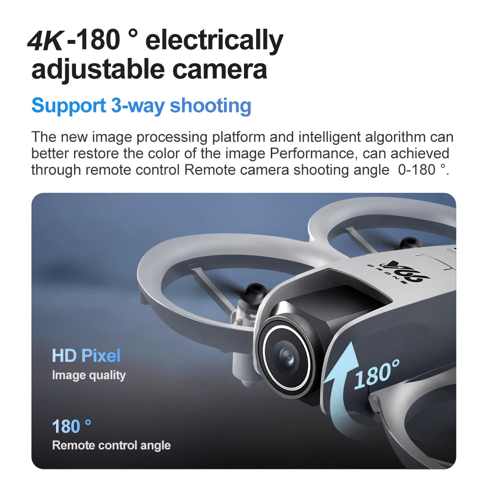 New V66 Mini Drone WIFI FPV Hover 4K Professional HD Camera Pocket Coloful Lights Dron Rc Plane Foldable RC Quadcopter Boy Toys