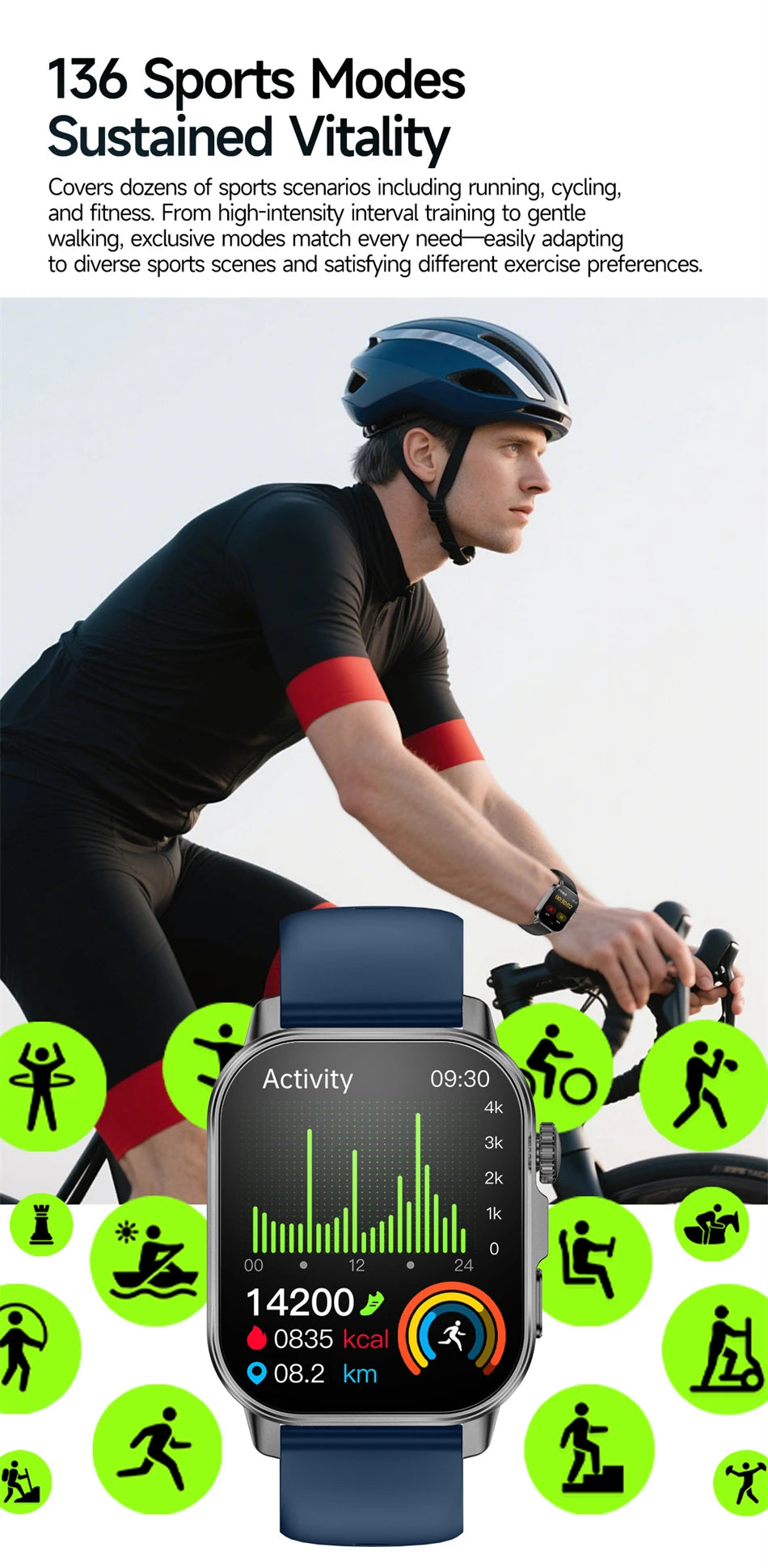 2026 New Health Nursing Grade Smart Watch Men Blood Lipid Uric Acid Tracker ECG+PPG Clock Bluetooth Call Smartwatches Men Women