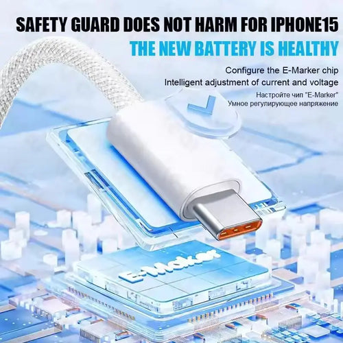 1/10/30Pcs Original 60W Type C Weaving Cable For Apple iPhone 16 15 14 13 17 Pro Max 17 Air USB-C Fast Charging 1M Phone Cables