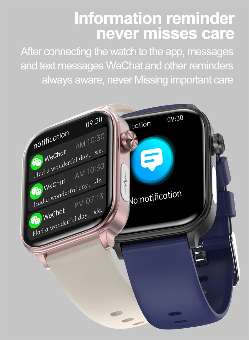 2025 New 24-Hour Health Monitoring Smart Watch Men Uric Acid Blood Lipids Heart Rate Bluetooth Call Smartwatch Women