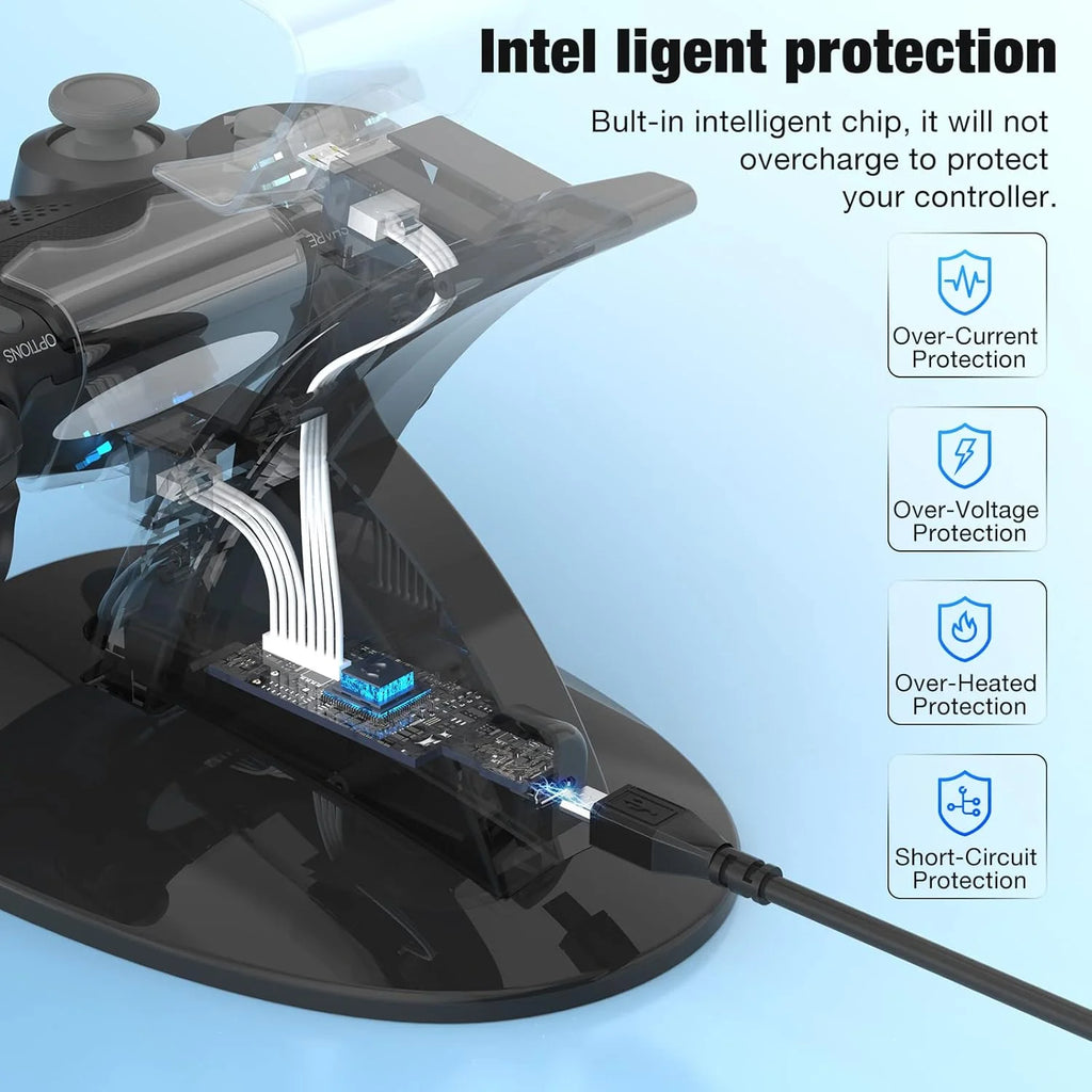 For PS4 Controller Charger Dual Charging Dock Fast Charging Station Charger Stand For PlayStation4/PS4 Pro/PS4 Slim Accessories