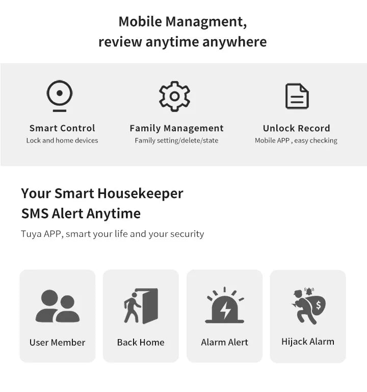 RAYKUBE L31 Tuya BLE Smart Fingerprint Electronic Door Lock Cylinder Lock With Tuya/ Smart Life APP Keys IC Card/NFC Unlock