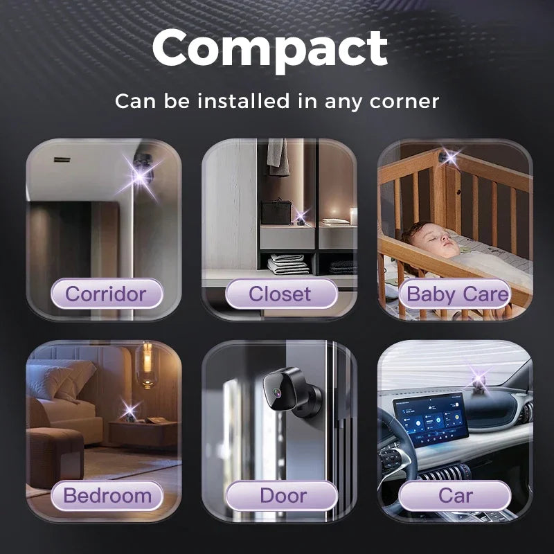 Lenovo 6K HD Wifi Mini Camera Wireless Security Protection Remote Monitor Camcorders Video Surveillance Home Smart Camera