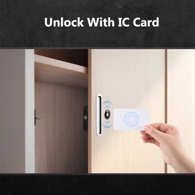 Tuya Bluetooth Smart Wood Cabinet Lock App Remote Control Monitoring Keyless IC Card Unlock Door Locker Furniture Drawer