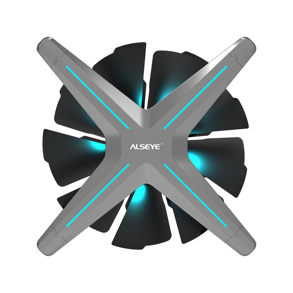 ALSEYE X12 Case cooling fan ARGB light synchronization PWM temperature control Silent frameless fan