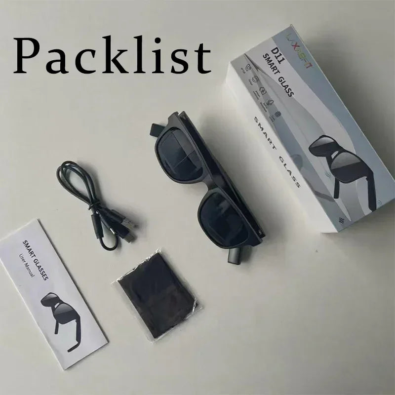 Lenovo AI Smart Glasses Remote Control 8K HD Camera Touch Photo Recording Translator Voice Assistant Music Bluetooth Sunglasses