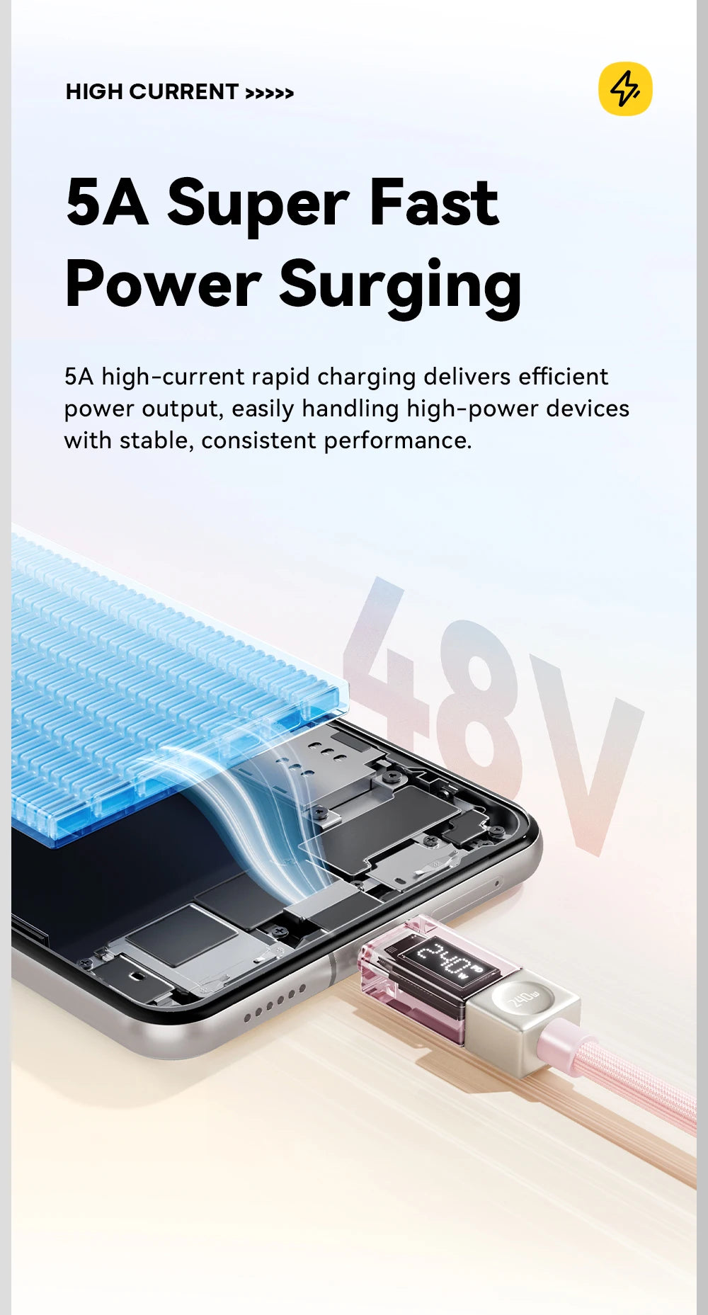 Essager 240W USB Type C Cable 100W PD 3.1 Fast Charging LED Display Charger Wire For MacBook iPhone Samsung Xiaomi iPad Laptop