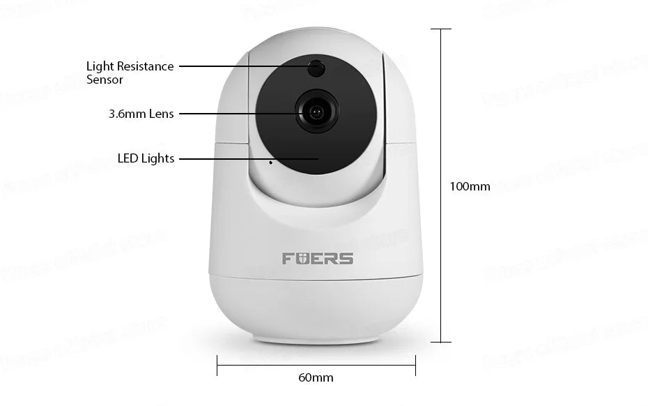 FUERS 5MP HD Indoor Security WIFI Camera For Baby Monitor Dog Camera Motion Detection Tuya Smart Home Works With Alexa